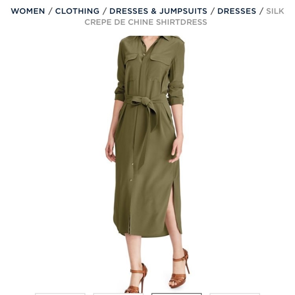 NWT Silk Ralph Lauren Shirtdress